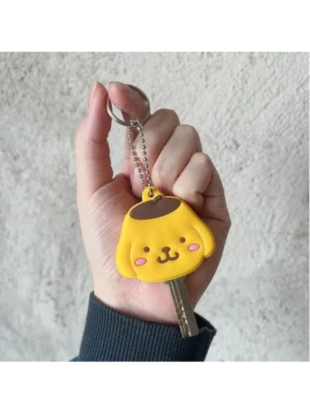 #POM-2166 Pompom Key Cover Keychain